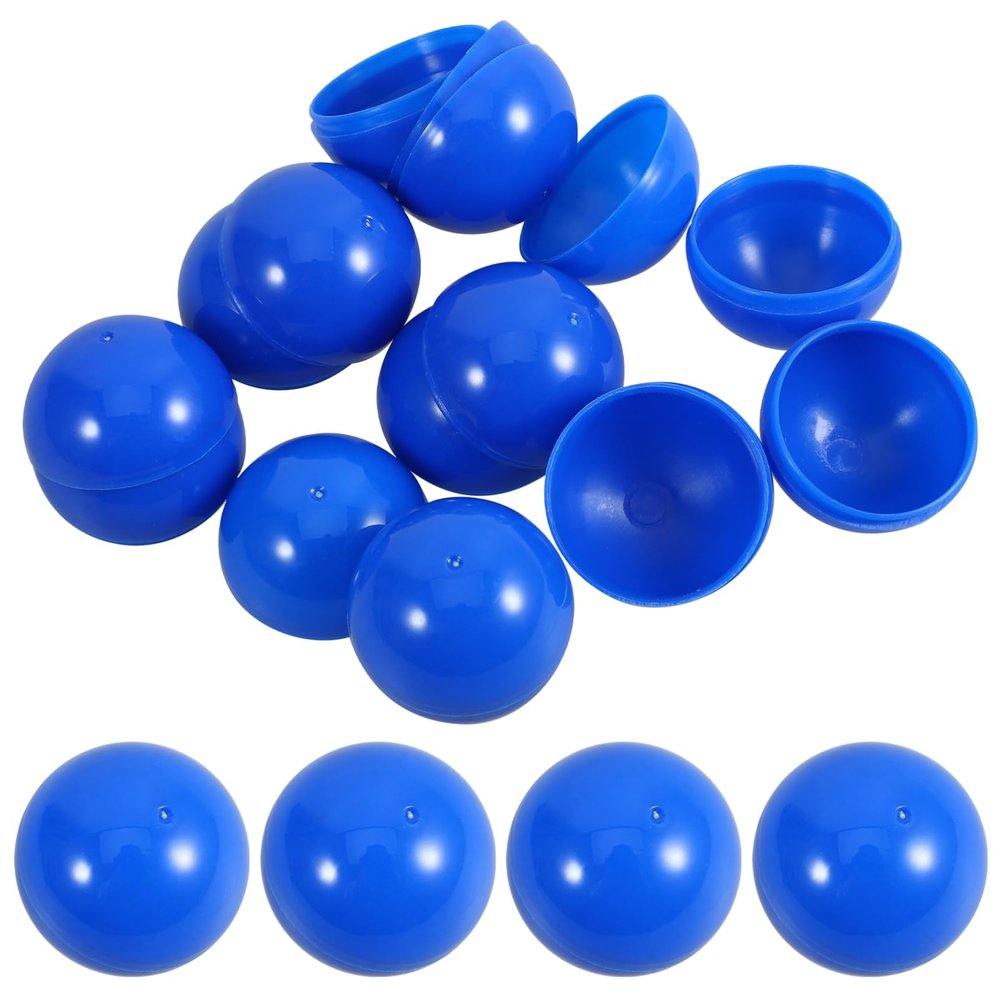DECHOUS 50pcs Blue Raffle Balls Hollow Balls for Party Game Supplies Plastic Bingo Openable Design