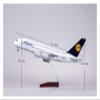 OQMAZO Die Cast Plane 1 160 for A380 Static Airplane Model W Light and Wheel Die Cast Scale Resin Plane Collection 50.5CM Finished Metal Airplane view 2