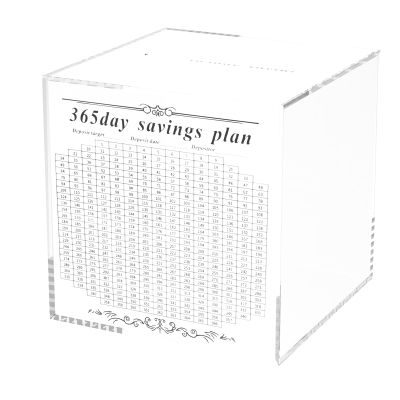 Abizarch Acrylic Piggy Bank Money Bank for Adults Must Break to Open Transparent Money Saving Box Enduring Money Bank Study Money Box Simply Clear Money Saving Box for Adults Kids Cash Saving ZHAZHAMO