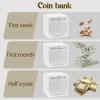 Abizarch Acrylic Piggy Bank Money Bank for Adults Must Break to Open Transparent Money Saving Box Enduring Money Bank Study Money Box Simply Clear Money Saving Box for Adults Kids Cash Saving ZHAZHAMO view 3