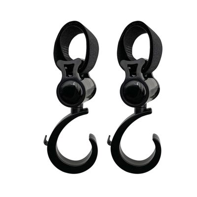 360 Degree Rotating Strollers Accessory Hanger Clip Hook Designing Easy Installation Without Tool Required for Parents