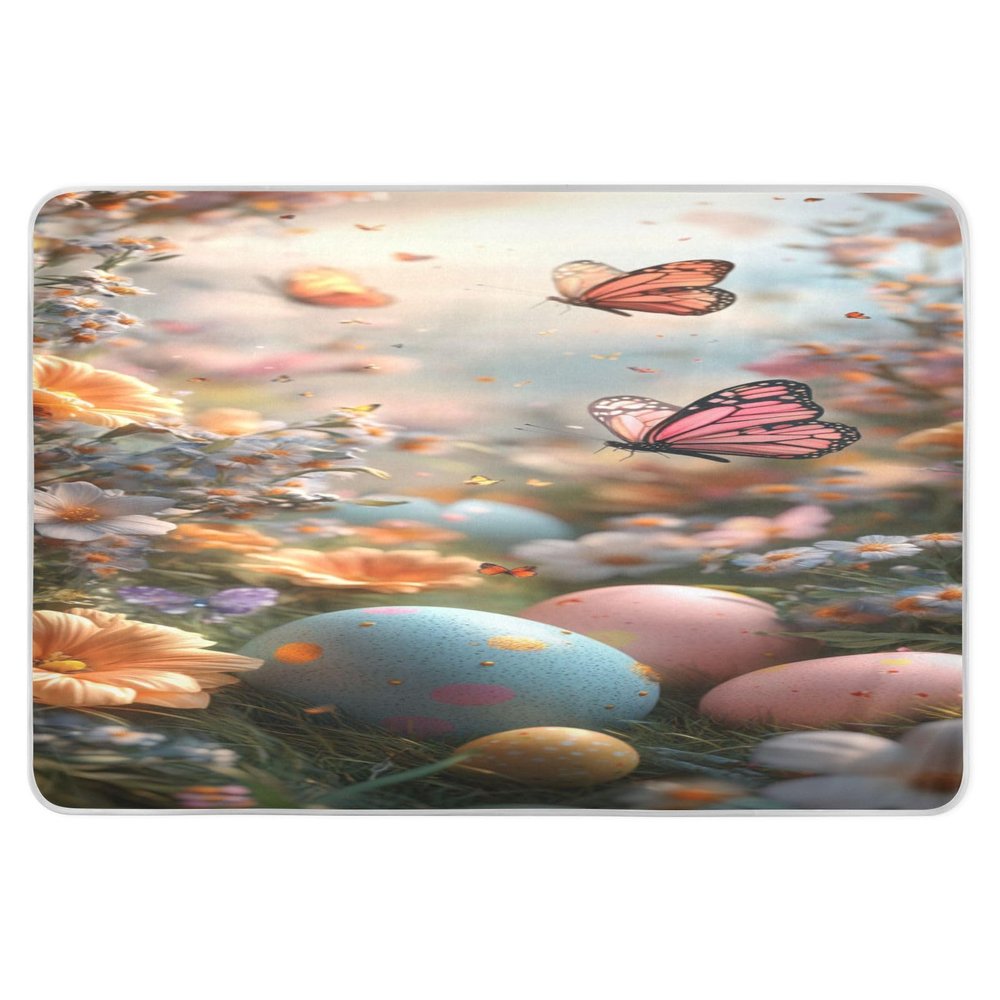 STAYTOP Happy Easter Eggs Waterproof Bed Pad 34"X52"Reusable Bed Underpads,Toddler Mattress Pads Incontinence Bed Pads for Adults, Kids or Pets