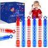100 Pack 4th of July Mini Bubbles Bulk,Red White Blue Party Favors Supplies for Kids,Goodie Bags Stuffers,Parade Throws,Classroom Games Activities Prizes,Outdoor Toys Patriotic Accessories Decorations view 1