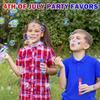 100 Pack 4th of July Mini Bubbles Bulk,Red White Blue Party Favors Supplies for Kids,Goodie Bags Stuffers,Parade Throws,Classroom Games Activities Prizes,Outdoor Toys Patriotic Accessories Decorations view 2