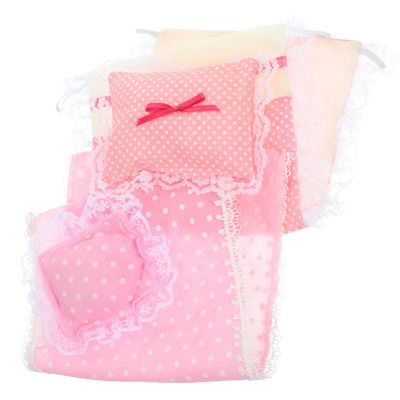 2 Sets Miniature Dollhouse Bedding: Mini Doll House Bedding Dolls beds Quilt Pillow Bedsheet Model Realistic Bedroom Small Cloth Prop for Ornament Accessories