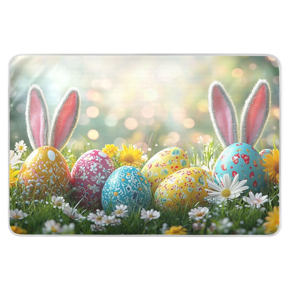STAYTOP Happy Easter Eggs Waterproof Bed Pad 34"X52"Reusable Bed Underpads,Toddler Mattress Pads Incontinence Bed Pads for Adults, Kids or Pets