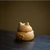 Bell Cat Handmade Purple Clay Creative Ornament view 2