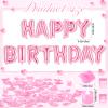Charnoel Pink Happy Birthday Balloons Decorations for Women Men Party Decor view 4