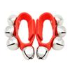 Wrist Bell Toy, 2PCS Nylon Band Metal Bells Foot Rattles Ankle Ring Toy Bracelet with Design Easily Catch Kids Attention Good Gift for Kids (Red) view 1