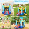 AKEYDIY Inflatable Bounce House,Kids Bouncy Castle for 2~10, 8.9 ft L x 5.9 ft W x 6.9 ft H Indoor/Outdoor Bouncy House with 470W Blower,Pastel Bouncer Slide with Safety Net,Basketball Rim&Fun Toys view 2