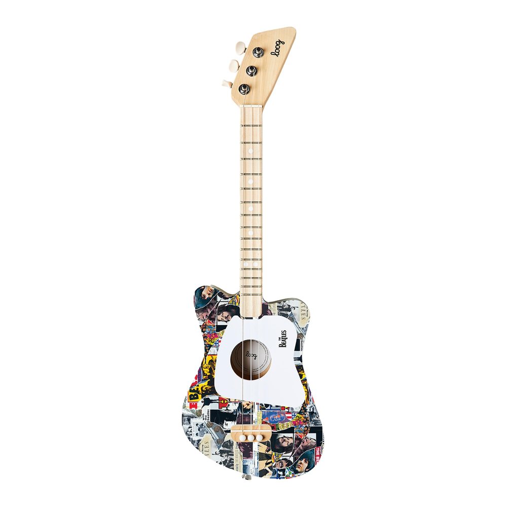 Beatles + Loog Mini Acoustic Guitar for Kids Toddler Children Ages 3+ (Anthology)
