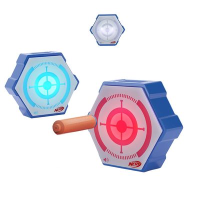NERF 360 Battlezone Audio Target Game Immersive 360 Foam Dart Blaster Challenge with LED Targets & Sound FX 4 Game Modes