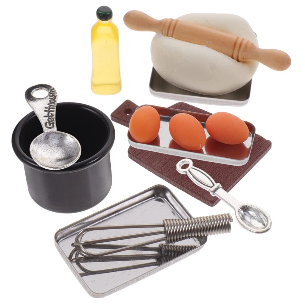 ToysCentral Basics 1 Set Whisk Model Little Pans Kitchen Mini Oven Accessories Pots House Cooking Kit Tiny Baking Kit Tiny Cooking Baking Kits for 10-12 Play Baking Tools Plastic