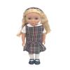 14.5 inch Doll Outfit-School Plaid Jumper include Blouse and Matching Headband/Add on Option: Sock and Shoe (Doll is not included) (Jumper,White Sock,Shiny Shoe, Plaid 43) view 1