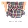 14.5 inch Doll Outfit-School Plaid Jumper include Blouse and Matching Headband/Add on Option: Sock and Shoe (Doll is not included) (Jumper,White Sock,Shiny Shoe, Plaid 43) view 4