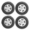 2pcs RC Twin Rear Tires with Aluminum Alloy Hub and Rubber Material for 1 10 D12 55mm Diameter Remote Control Wheels (Silver s) view 3