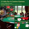 NYUUNYCOOR 5 in 1 Casino Game Complete Set: 250 Pro Poker Chips+Silent Card Shuffler, Blackjack+Roulette Wheel+Craps+Texas Holdem+Poker Kit,Table Game Mat+Playing Card+Dice+Casino Accessory view 2