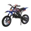 Honrane 50cc Dirt Bike for Kids, 2-Stroke Gas Power Motocross Bike, Off Road Mini Dirt Bike, Cool Appearance Kids Dirt Bike, Gas Motorcycle, Gas Dirt Bike with Front Rear Disc Brakes Standard Blue view 1