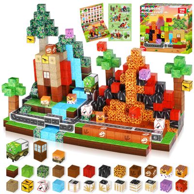 Goody King Magnetic Building Blocks|250PCS Magnetic Building Cube Game, Constructions Toys for Boys & Girls Age 3-4,5-8 9 10,STEM Montessori Stacking Toy, Sensory Tiles Building Birthday for Toddlers