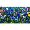 Blue Paint by Numbers for Adults, Flower Paint by Number Acrylic with 3 Brushes, DIY Painting by Numbers for Kits, DIY Canvas Oil Painting Kit for Home Wall Decor Gift (Without Frame) 20x60cm V-213 view 2