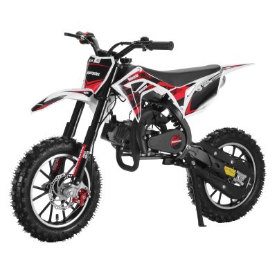 Honrane 50cc Dirt Bike for Kids, 2-Stroke Gas Power Motocross Bike, Off Road Mini Dirt Bike, Cool Appearance Kids Dirt Bike, Gas Motorcycle, Gas Dirt Bike with Front Rear Disc Brakes Upgraded Black
