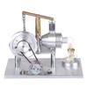 PLAYBUDDY Engine Model Kit, Balance Beam Style Hot Air Stirling Engine External Combustion Engine Model with LED Lamp Power Generation, Educational Physics Experiment STEM Toys view 3