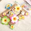 10 Pcs Multicolor Hawaii Plumeria Flower Clips, Artificial Tropical Flower Hairpins for Wedding, Beach Party Hair Clips and Barrettes, Hair Accessory, 7cm view 3