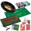 NYUUNYCOOR 5 in 1 Casino Game Pro Set: 125 Pro Poker Chip, Blackjack+Roulette Wheel+Craps+Texas Holdem+Poker Gaming Kit with Table Game Mat+Playing Card+Dice+Casino Accessory for Party view 1