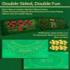 NYUUNYCOOR 5 in 1 Casino Game Pro Set: 125 Pro Poker Chip, Blackjack+Roulette Wheel+Craps+Texas Holdem+Poker Gaming Kit with Table Game Mat+Playing Card+Dice+Casino Accessory for Party view 3