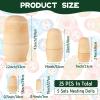 LOPYXBR 5 Sets Blank Russian Nesting Dolls Wooden Nesting Dolls Unpainted Matryoshka Doll for DIY Crafts, Birthday, Christmas(5 Size,25 PCS in Total) view 2
