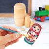 LOPYXBR 5 Sets Blank Russian Nesting Dolls Wooden Nesting Dolls Unpainted Matryoshka Doll for DIY Crafts, Birthday, Christmas(5 Size,25 PCS in Total) view 3
