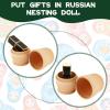 LOPYXBR 5 Sets Blank Russian Nesting Dolls Wooden Nesting Dolls Unpainted Matryoshka Doll for DIY Crafts, Birthday, Christmas(5 Size,25 PCS in Total) view 4