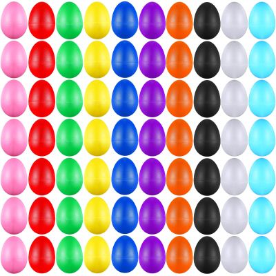 100 Pieces Egg Shakers Musical Instruments Percussion Maracas Egg for Kids Toys Plastic Easter Shaker for Learning DIY Painting, Classroom Music, Rhythm(10 Color)