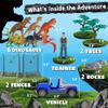 Zippytots Dinosaur Toys for Kids 3-5 Dino Park World Play Set, 6 Dinosaur Figures with Toy Car, Trees and Accessories, Dino Toy for Kids Boys Girls 5-8 view 2