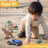 Zippytots Dinosaur Toys for Kids 3-5 Dino Park World Play Set, 6 Dinosaur Figures with Toy Car, Trees and Accessories, Dino Toy for Kids Boys Girls 5-8 view 4