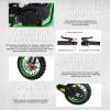 Honrane 50cc Dirt Bike for Kids, 2-Stroke Gas Power Motocross Bike, Off Road Mini Dirt Bike, Cool Appearance Kids Dirt Bike, Gas Motorcycle, Gas Dirt Bike with Front Rear Disc Brakes New Green view 4