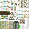 Poen 212 Pcs Reptiles Party Favors Set Include Cup Straw Stamp Clap Bracelet Keychain Ring Puzzle Sticker Animal Miniature Card for Birthday Summer Outdoor Party Baby Shower Goody Bag Stuffer view 1
