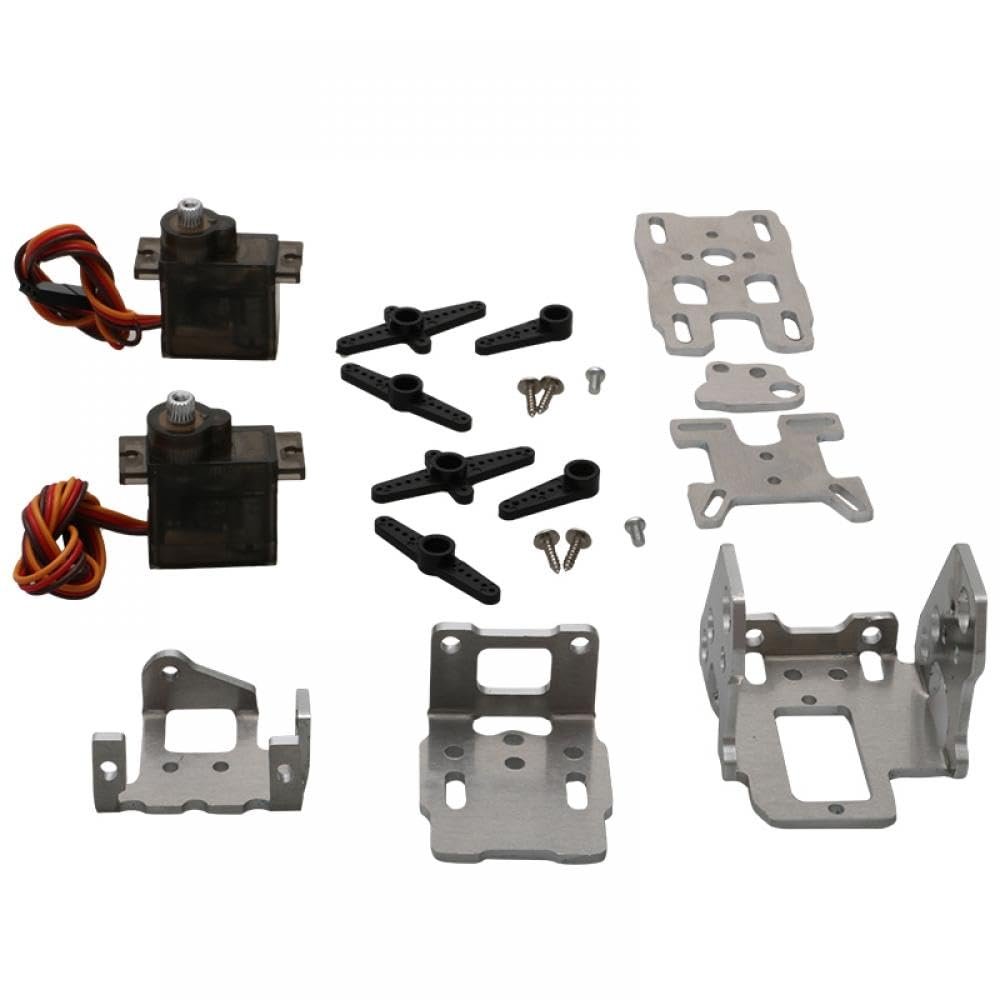 1 Set Programmable Dual Axle Servo Bracket Compatible With Air Unit Camera Compatible With RC Airplane And Drone Parts(WITH 2PCS SERVO)