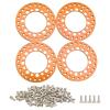 4Pcs 1.9in Aluminum CNC Machined RC Wheel Outer Rings Beadlock Rims for Axial SCX10 1 10 RC Car Enhances Stability and Reusability (Orange) view 1