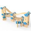 Wooden Train Tracks Build & Play Construction Set 115PCS Modular Railway STEM Toys Track Expansion Pack #3 | Build Crane Tower Bridge Ascending Track Accessories Compatible with Thomas Brio ORBRIUM view 3