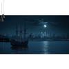 Boat Paint by Numbers for Adults, Moon Paint by Number Acrylic with 3 Brushes, DIY Painting by Numbers for Kits, DIY Canvas Oil Painting Kit for Home Wall Decor Gift (Without Frame) 20x60cm V-351 view 2
