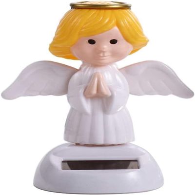 1Pc Solar Powered Dancing Toys,Angel Solar Dancing Figures,Solar Powered Shaking Hand Doll Toys,for Car Decoration Window Car Dashboard Automotive Interior Accessorie Solar Power Kits