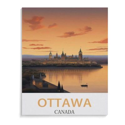 1000PcsVintage Travel Poster Ottawa CanadaJigsaw Adult Decompression Game Puzzle Students Toy for Children Christmas Birthday Gifts75x50cm-J7