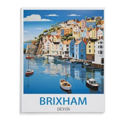 1000PcsBrixham Devon Vintage Travel PostersJigsaw Adult Decompression Game Puzzle Students Toy for Children Christmas Birthday Gifts38x26cm-L47