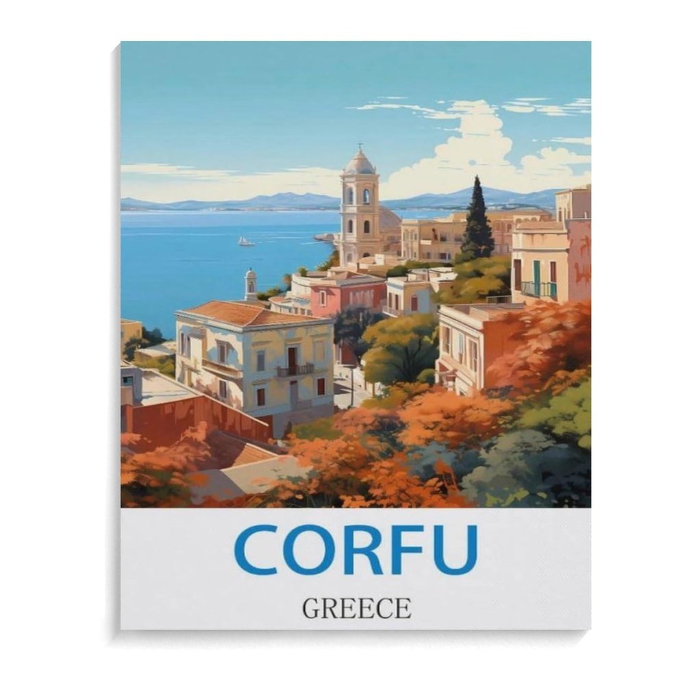 1000PcsCorfu, GreeceJigsaw Adult Decompression Game Puzzle Students Toy for Children Christmas Birthday Gifts50x70cm-K27