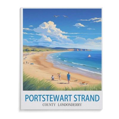 1000PcsPortstewart Strand County Londonderry Vintage Travel PosterJigsaw Adult Decompression Game Puzzle Students Toy for Children Christmas Birthday Gifts75x50cm-K67