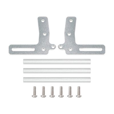 Aluminum Front Bumper Protection Bars Compatible With 1/10 Scale RC Crawler Chassis Compatible With Off-Road Models Including FJ40 Wagon Style Body(Silver)