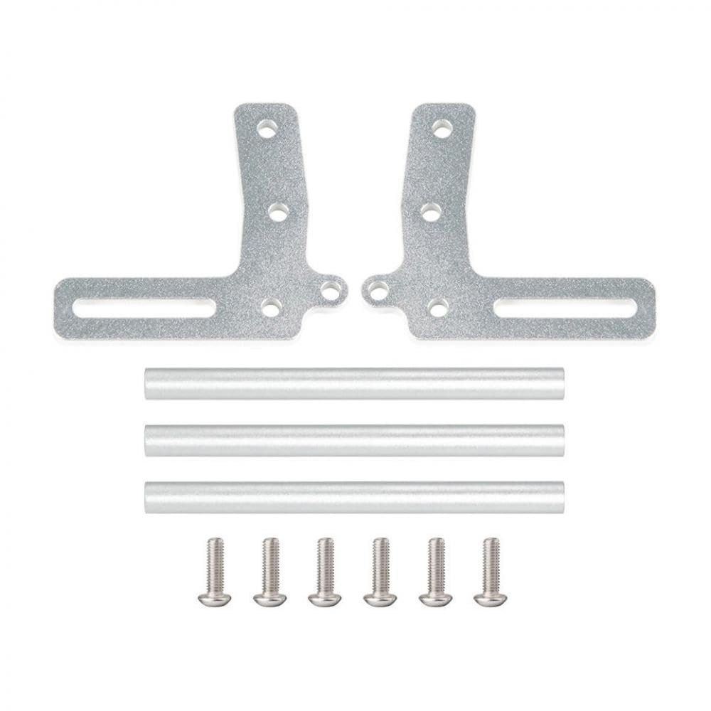 Aluminum Front Bumper Protection Bars Compatible With 1/10 Scale RC Crawler Chassis Compatible With Off-Road Models Including FJ40 Wagon Style Body(Silver)
