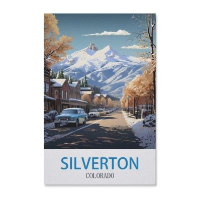 Jigsaw Puzzle 1000 PiecesSilverton Colorado Vintage Travel PosterLarge Family Puzzle Game Artwork for Adults Teens38x26cm-G78