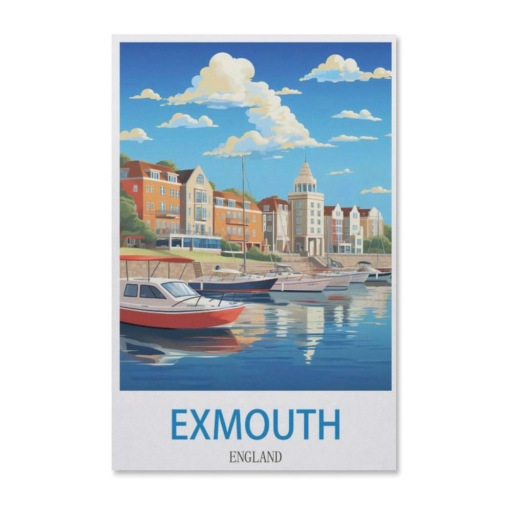 1000PcsExmouth Vintage Travel Poster EnglandJigsaw Adult Decompression Game Puzzle Students Toy for Children Christmas Birthday Gifts38x26cm-H47